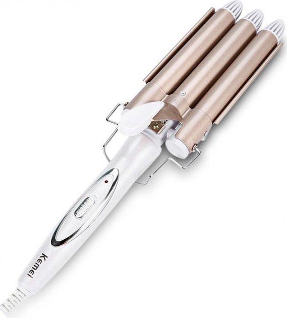 Плойка для волосся Kemei KM-1010, біла