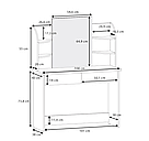 Стіл туалетний з дзеркалом, сучасний косметичний столик в спальню з двома висувними ящиками, фото 6