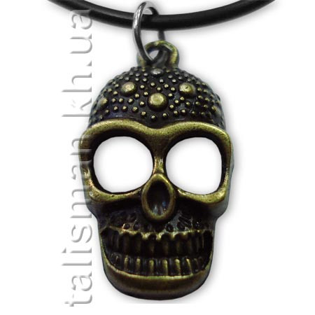 Кулон K-073 - Череп великий (бронза)