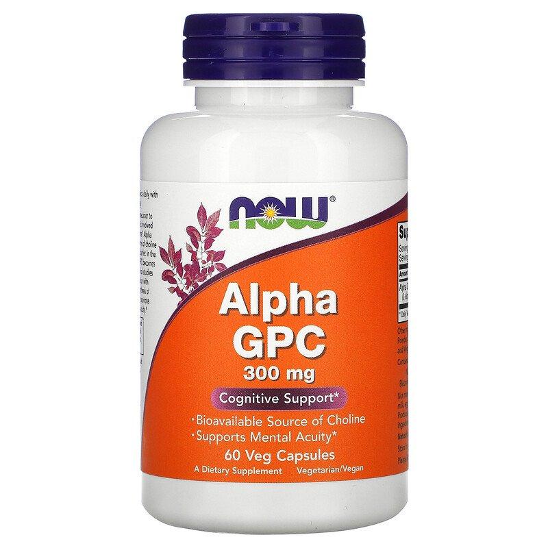 Now Foods Alpha GPC 300mg 60 капсул
