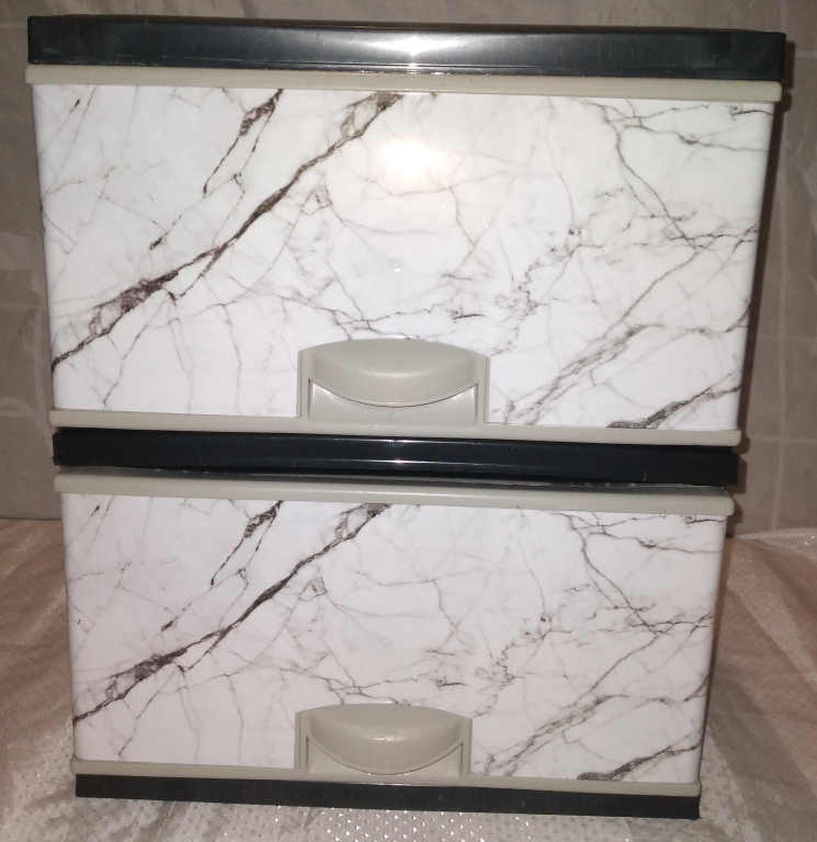 Комод пластиковий еліф ротанг бежево-коричневий на 2 ящика