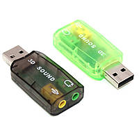 Внешняя звуковая карта USB 5.1 для компьютера и ноутбука Аудиокарта Юсб ПК 3D Sound Adapter Card