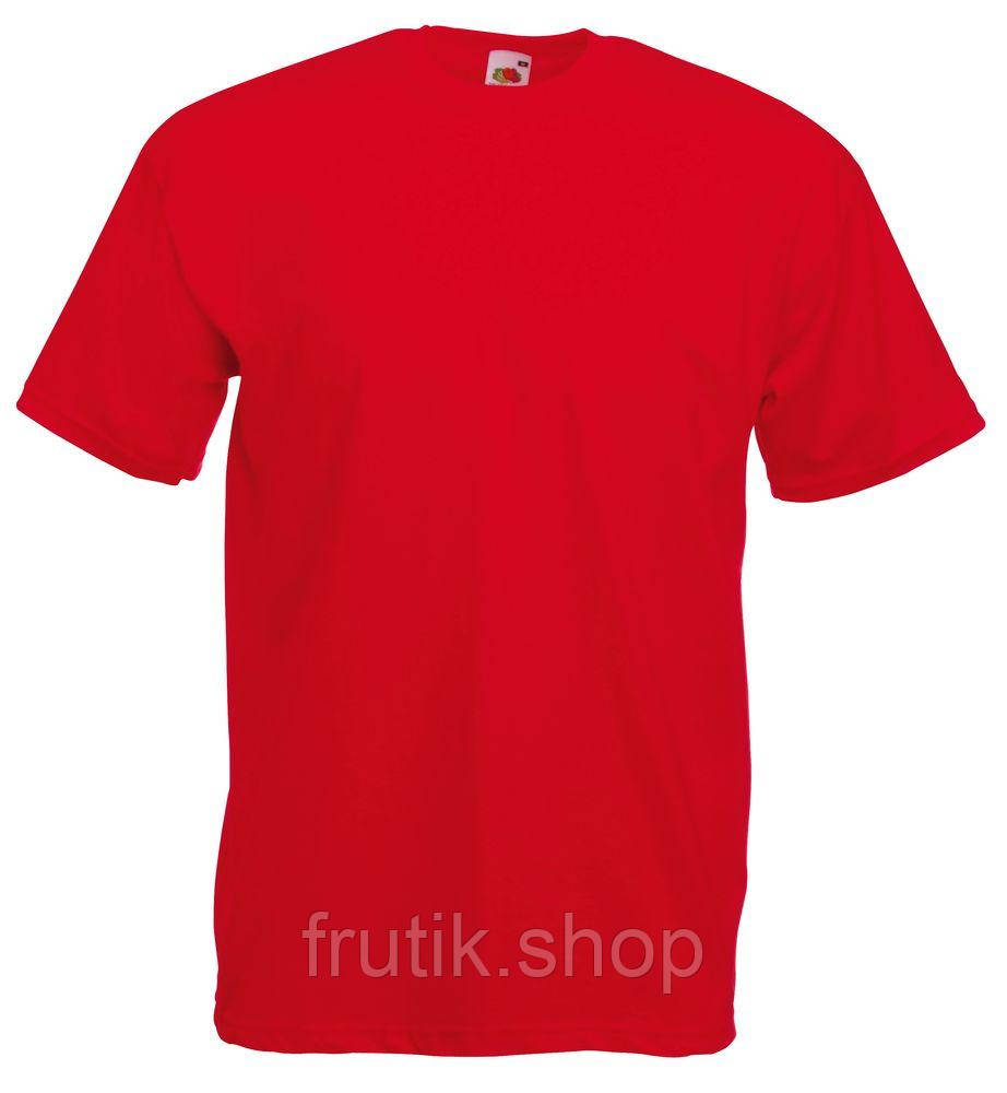 Червона чоловіча футболка класична Fruit of the loom Valueweight червоний S