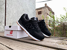 Чоловічі кросівки New Balance 574 Black Brown чорні з коричневим, фото 6