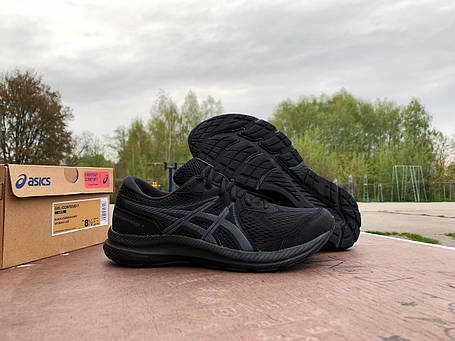 Чоловічі кросівки для бігу ASICS GEL-CONTEND 7 1011B040-001 Black/Carrier Grey чорні ОРИГІНАЛ, фото 1