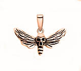 Підвіска срібна Череп Метелик, фото 2