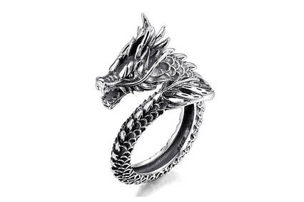 Срібне Кільце Жіноче City-A Кільце Дракон Dragon зі Срібла 925 Регульоване Безрозмірне №3152, фото 1