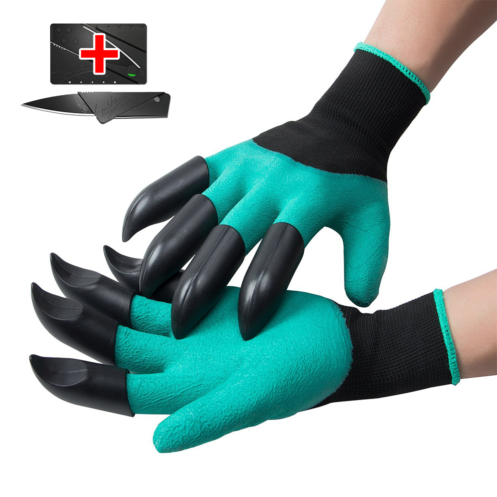 Садовые перчатки с когтями Garden Genie Gloves. Перчатки когти для сада и огорода. Перчатки грабли