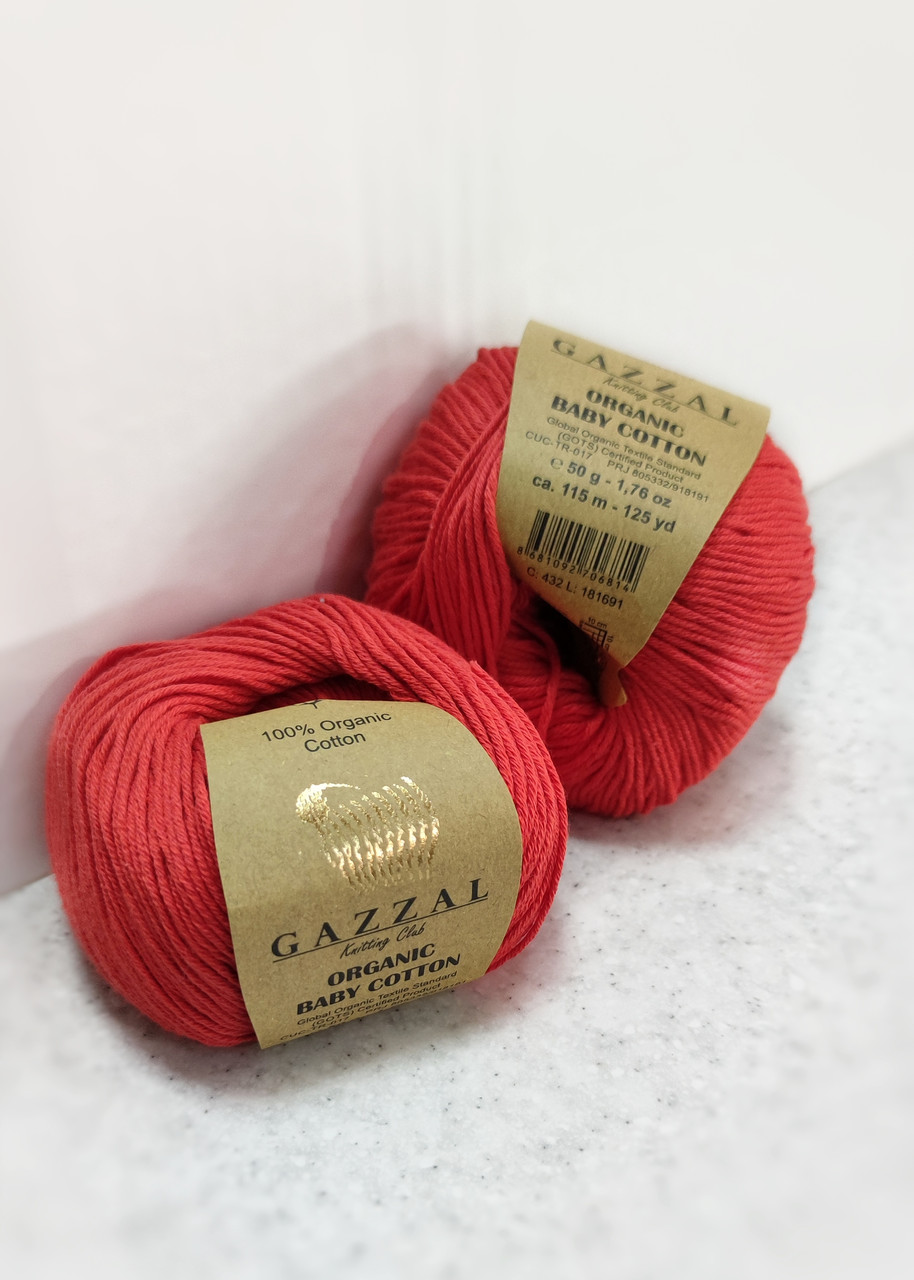 Gazzal Organic Baby Cotton цвет красный 415 - фото 1 - id-p1409195126