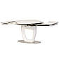 Керамічний розсувний стіл Vetro Mebel TML-825 140-200х90см білий мармур на одній ніжці чорний модерн, фото 6