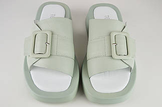 Шльопанці з пряжкою Teona 21297 40 Олива шкіра 36, Оливковий, фото 4