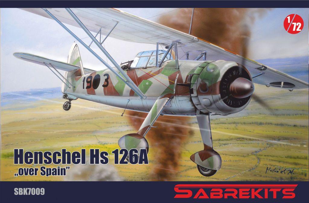 Пластикова модель 1/72 SabreKits 72009 німецький легкий літак Henschel Hs126 in Spain