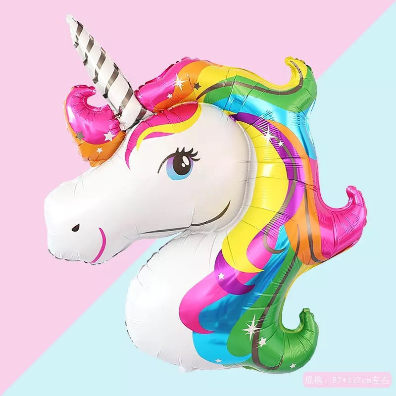 Фольгована фігура, Unicorn Надувається гелією, повітря Розмір — 110*86 см
