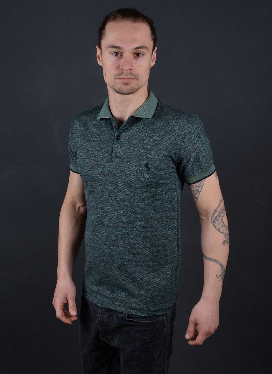 Чоловіча футболка поло зелена Туреччина 56129 4XL, фото 1