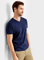 Чоловіча футболка Бангладеш оригінал Супер Якість caual базова U-V виріз Космічно синя (V-виріз), S