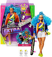 Кукла Барби Экстра Модница со скейтбордом Barbie Extra Doll #4 with Skateboard & 2 Pet Kittens GRN30
