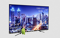 Современный Телевизор JVC 56" Smart-TV ULTRA HD T2 USB Android 13.0 Гарантия 1 ГОД