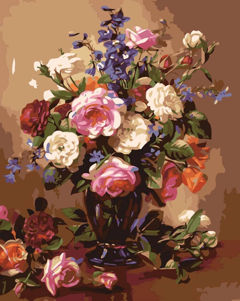 

Набор для росписи картина по номерам на холсте Элегантный букетв коробке 40*50см