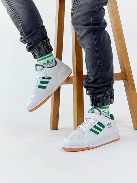 

Мужские белые кроссовки Adidas Forum Low кроссовки кожаные адидас форум 44, Белый