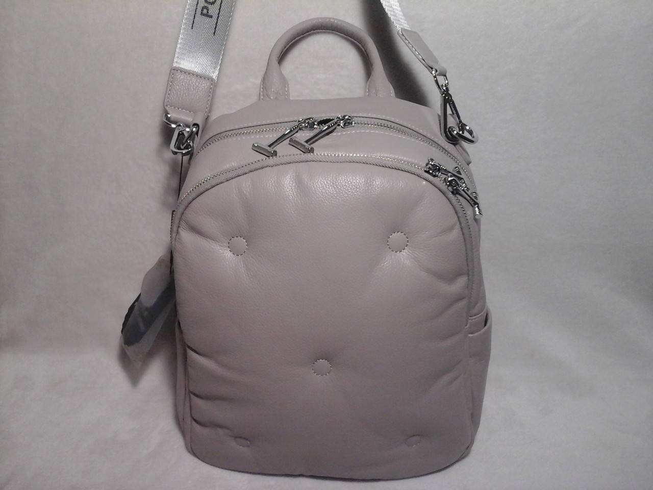 

Сумка Рюкзак Женская Polina Eiterou бежевый пудра малиновый