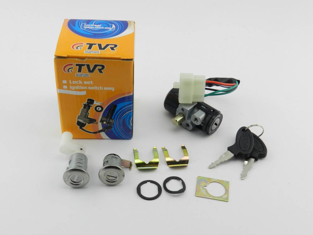 

Замок зажигания комплект Honda (Хонда) Dio-50/AF-27, 5 проводов, TVR