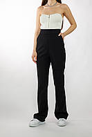 Женские брюки палаццо черные 4730 (2000000049953)