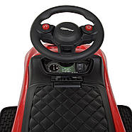 Каталка Толокар з мотором Bambi Racer M 4461-3 червоний Ягуар з магнітолою світлом і зарядкою, фото 3