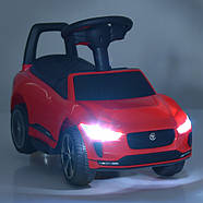 Каталка Толокар з мотором Bambi Racer M 4461-3 червоний Ягуар з магнітолою світлом і зарядкою, фото 8