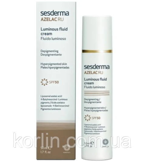 Sesderma Azelac RU Luminous Fluid Cream SPF50 Освітлювальна Депігментувальна Емульсія 50 мл