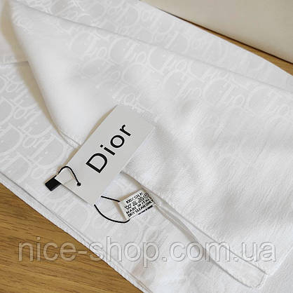Хустка Dior білий шовк, фото 5