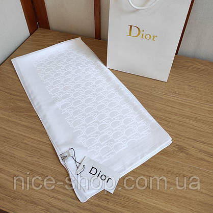 Хустка Dior білий шовк, фото 3