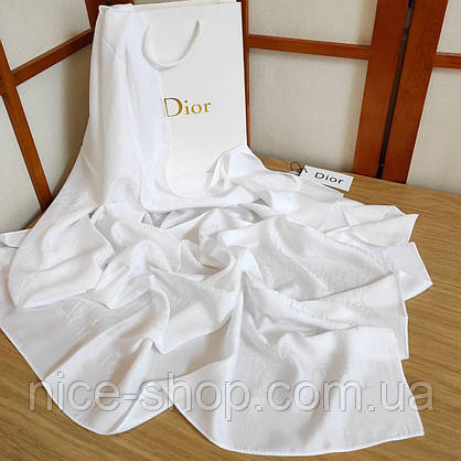 Хустка Dior білий шовк, фото 6