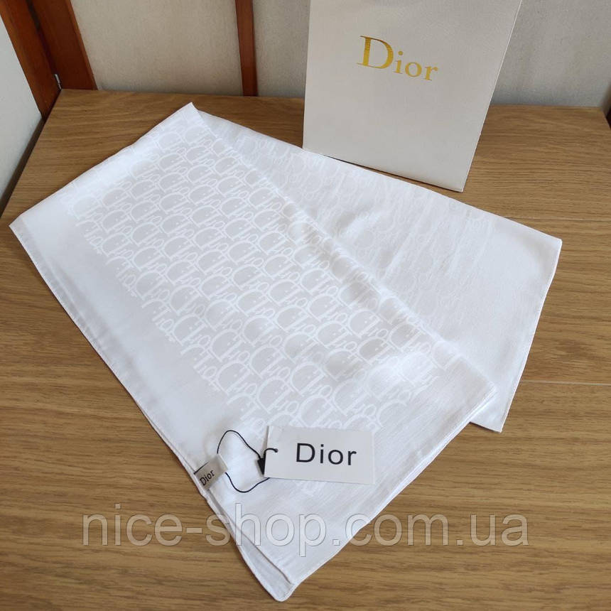 Хустка Dior білий шовк, фото 1