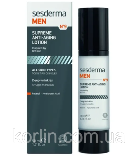 Sesderma Men No9 Supreme Anti Aging Lotion Крем Для Обличчя Від Зморшок Для чоловіків 50 мл Доставка з ЄС