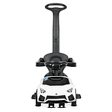 Дитяча каталка-толокар, електромобіль Bambi M 4316L-1, 1-мотор25W, 1аккум6V4AH, музика,світло, шкіра, білий, фото 4