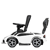 Дитяча каталка-толокар, електромобіль Bambi M 4316L-1, 1-мотор25W, 1аккум6V4AH, музика,світло, шкіра, білий, фото 5