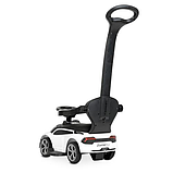 Дитяча каталка-толокар, електромобіль Bambi M 4316L-1, 1-мотор25W, 1аккум6V4AH, музика,світло, шкіра, білий, фото 6