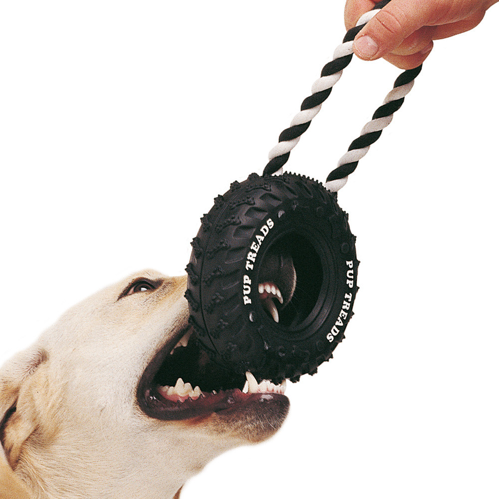 Игрушка резиновая шина на веревке для зубов собаке Ferplast PA 6430 - 6432 (Ферпласт ПиЕй 6430 - 6432) 15,5 x 5,2 x h 29 cm - PA 6432 - фото 2 - id-p1409308786