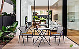 Комплект садових меблів Mexico Taco сірий набір стіл розкладний і два крісла, фото 8