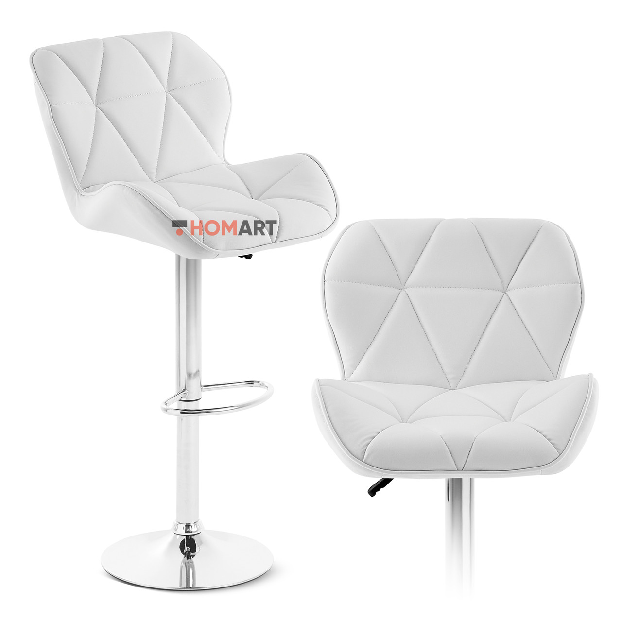 Стілець барний хокер Homart DM-854 білий (9138)