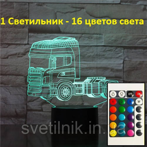 3D Світильники лампи Вантажівка, Подарунок дитячий практичний Подарунок для хлопчика, Оригінальні подарунки