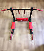 Турнік-бруси Спорт Вертикаль труба 40*40 , чорний в шкірозаміннику