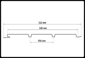 Софіт металевий 0,5 мм MAT ArcelorMittal Ral 8017, фото 3