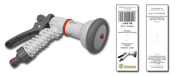Пістолет для поливу STANDARD, WHITE LINE, WL-EN1T