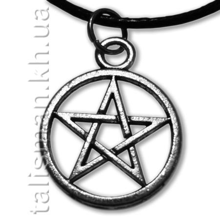 Кулон K-109 Пентаграма -6 (середня, срібляста)