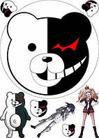 Вафельная картинка Монокума (Monokuma) А4 (p0359)