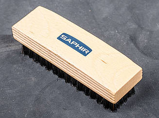 Щітка для взуття Saphir Polisher Brush прямокутна (натуральна щетина, темний ворс)