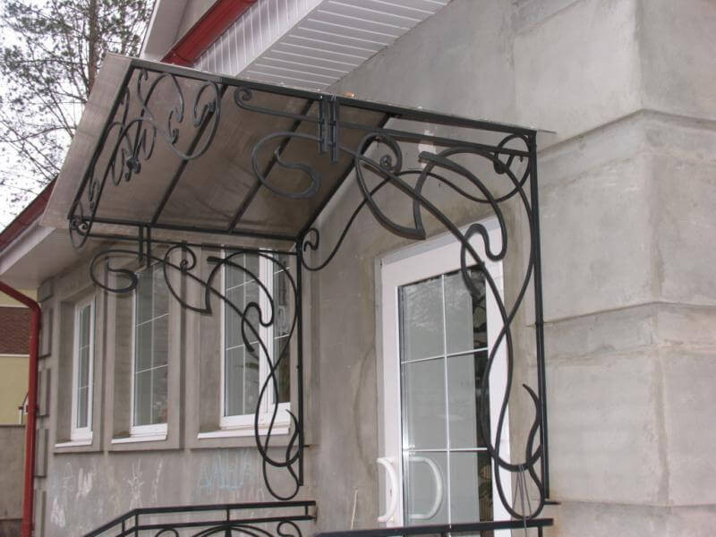 Ковані козирки та навіси ескізи