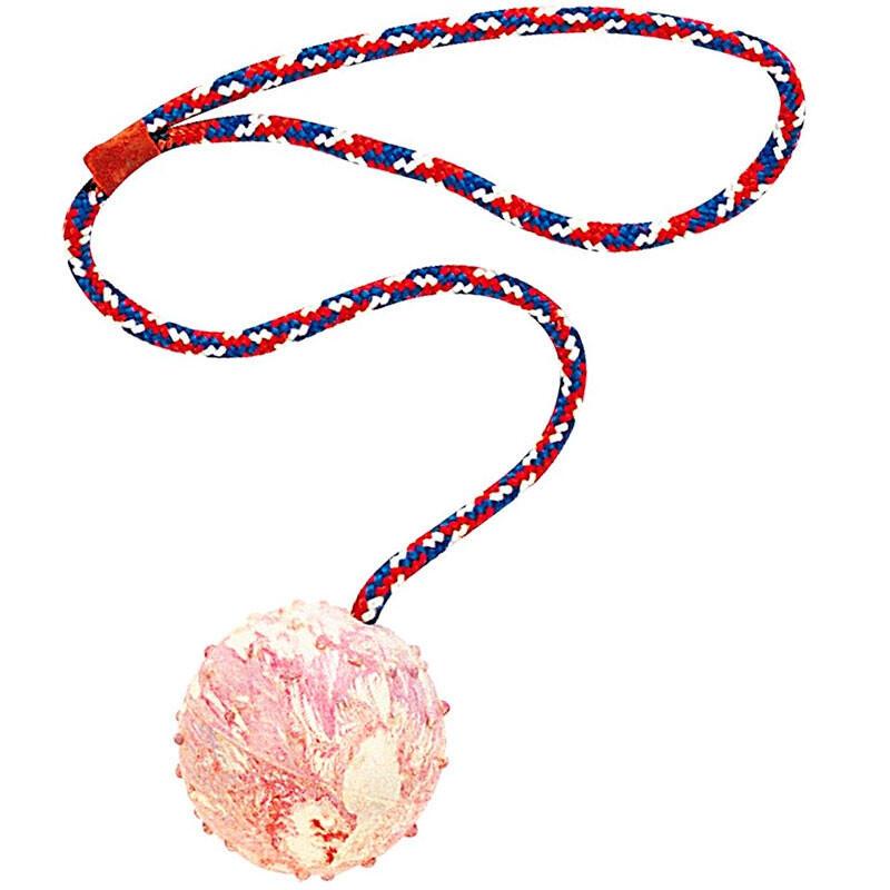 Іграшка для зубів собаке гумовий м'ячик на мотузці Ferplast PA 6533 / 6532 (Ферпласт Півонія 6533 / 6532)