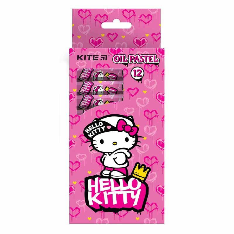 Пастелі олійні Kite Hello Kitty 12 кольорів HK21-071, 47398, фото 1